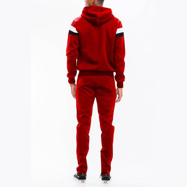 Chevron Stripe Full Zip Track Suit - VacationGrabs