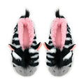 ZZ Zebra - Women's Fluffy Animal House Slippers - VacationGrabs
