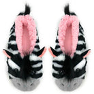 ZZ Zebra - Women's Fluffy Animal House Slippers - VacationGrabs