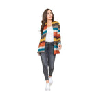 Stripe Elbow Patch Cardigan - VacationGrabs