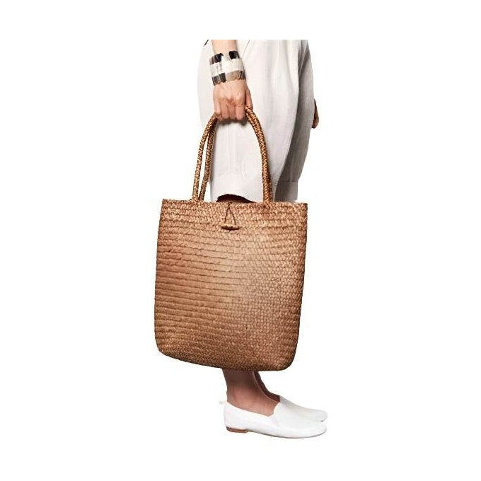 Natural Straw Shopping Bag Tote - VacationGrabs