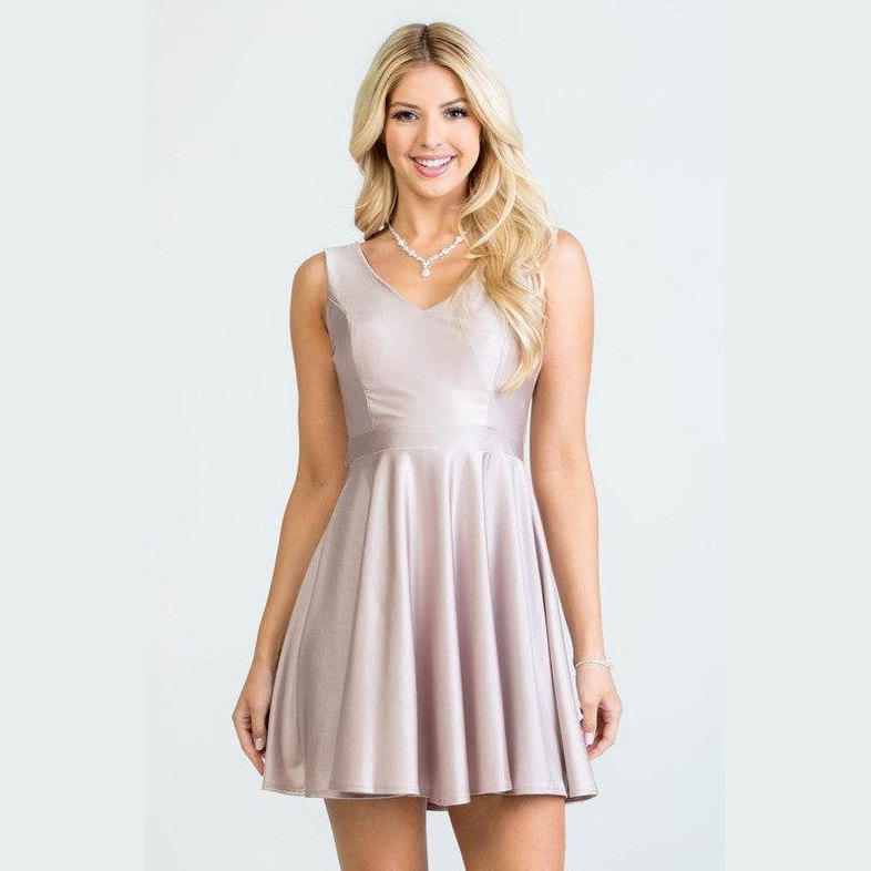 Sleeveless Dalia Fit and Flared Tricot Dress - VacationGrabs
