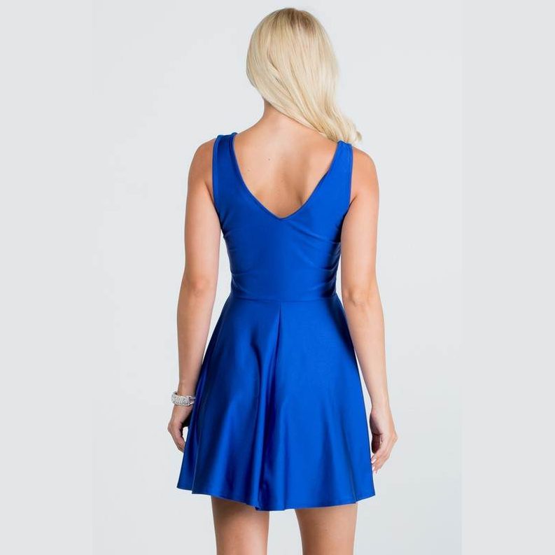 Sleeveless Dalia Fit and Flared Tricot Dress - VacationGrabs