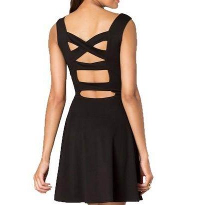 Juniors Sleeveless Dress With Cut Out Back - VacationGrabs