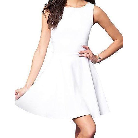 Juniors Sleeveless Dress With Cut Out Back - VacationGrabs