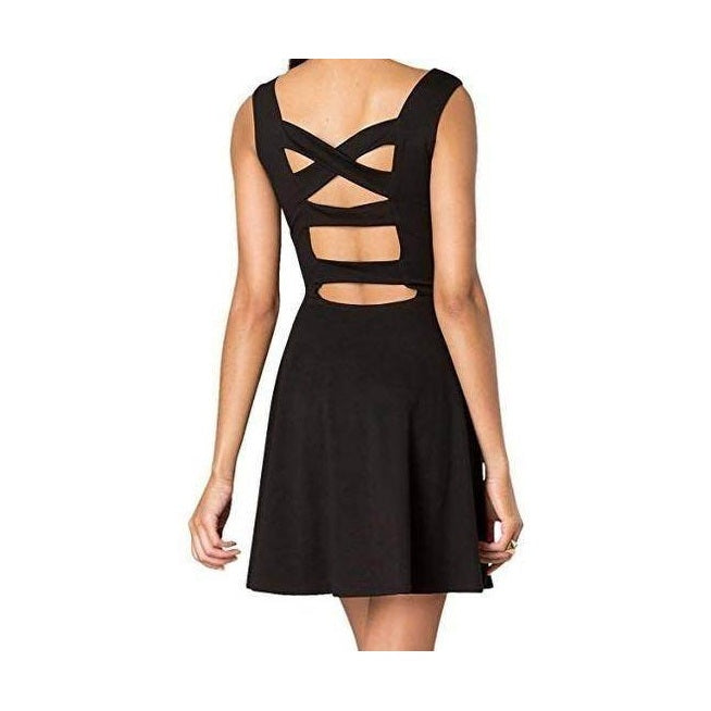 Juniors Sleeveless Dress With Cut Out Back - VacationGrabs