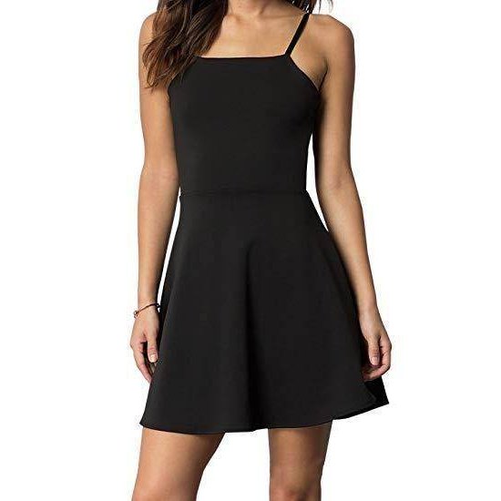 Juniors Tie Back Flare Dress - VacationGrabs