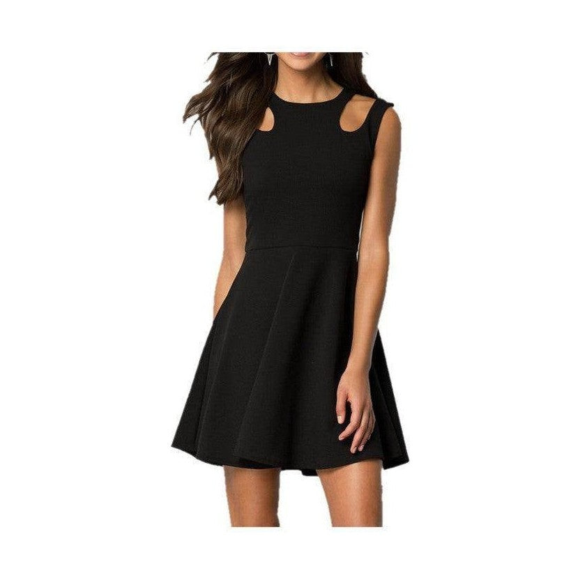 Juniors Sleeveless Dress With Cut Outs - VacationGrabs