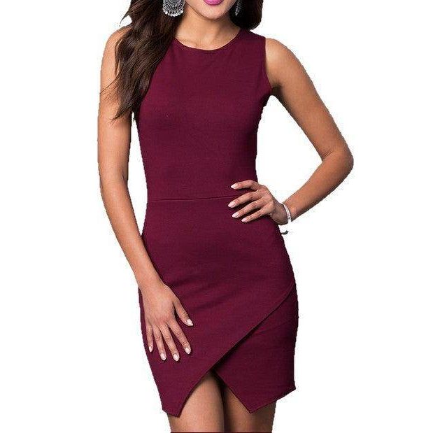 Juniors Envelope Slip Bottom Dress - VacationGrabs