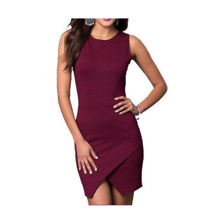 Juniors Envelope Slip Bottom Dress - VacationGrabs