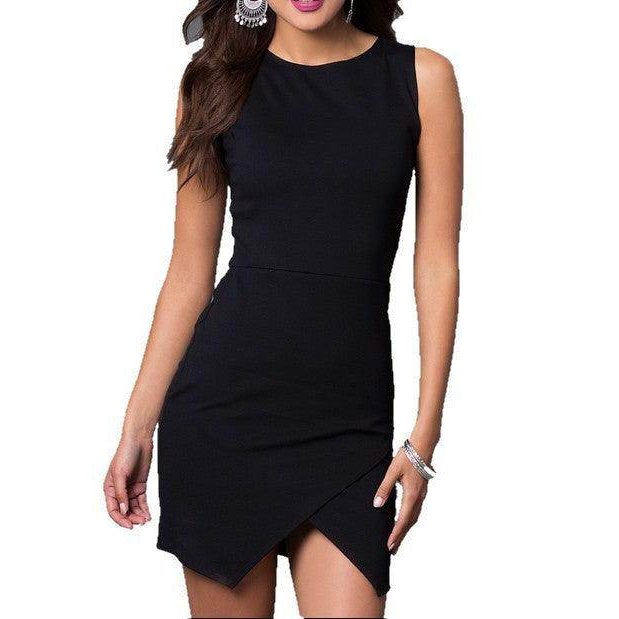 Juniors Envelope Slip Bottom Dress - VacationGrabs