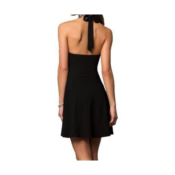 Junior's Halter Short Tie Back Party Dress - VacationGrabs