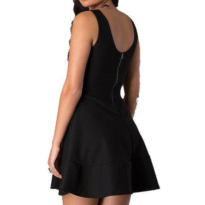 Juniors Sleeveless Party Dress With Zipper Back - VacationGrabs