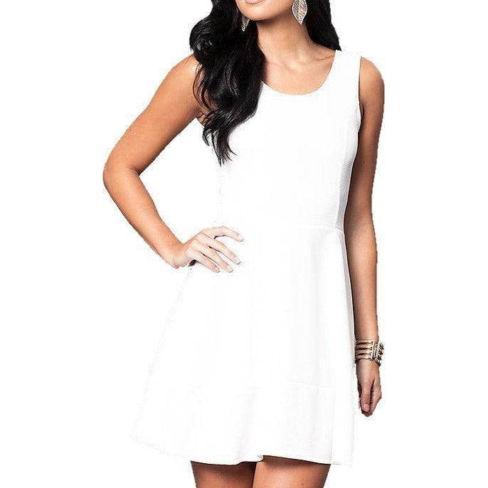 Juniors Sleeveless Party Dress With Zipper Back - VacationGrabs