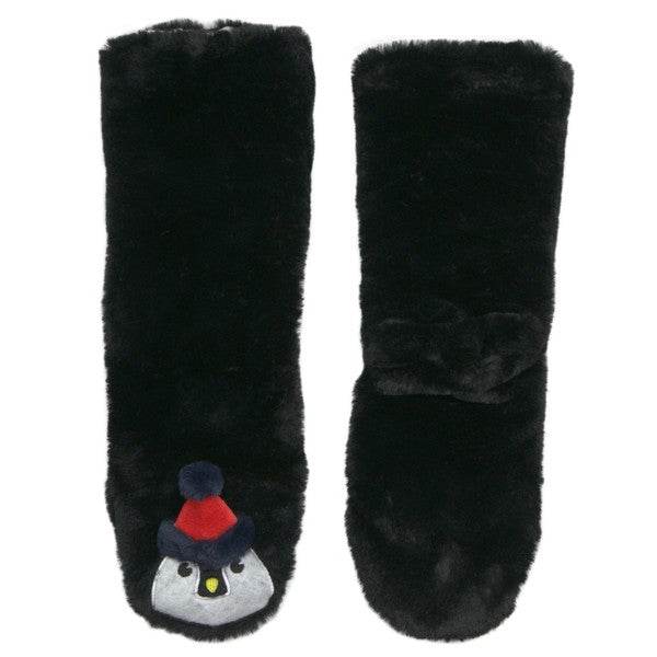 Penguin - Women's Cozy Sherpa Slipper Socks - VacationGrabs