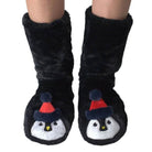 Penguin - Women's Cozy Sherpa Slipper Socks - VacationGrabs