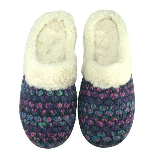 Mermaid Tail Purp - Women's Cozy Sherpa Slipper - VacationGrabs
