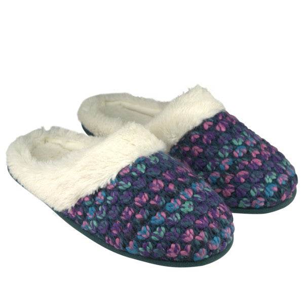 Mermaid Tail Purp - Women's Cozy Sherpa Slipper - VacationGrabs
