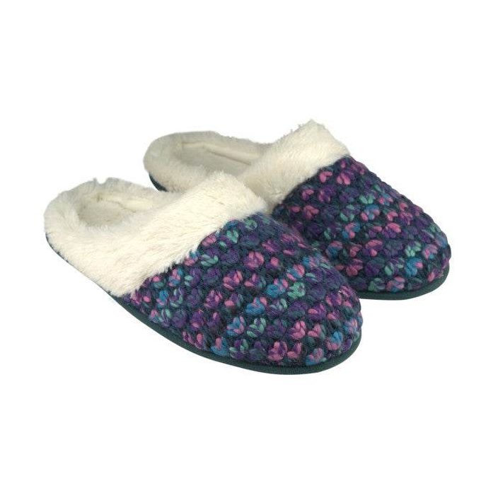 Mermaid Tail Purp - Women's Cozy Sherpa Slipper - VacationGrabs
