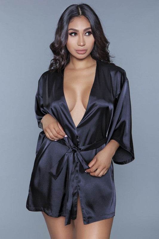 Amora Black Lace Heart Robe - VacationGrabs