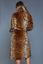 Women's Sleepwear/LoungewearSoft Leopard Print Robe Knee Length - VacationGrabs