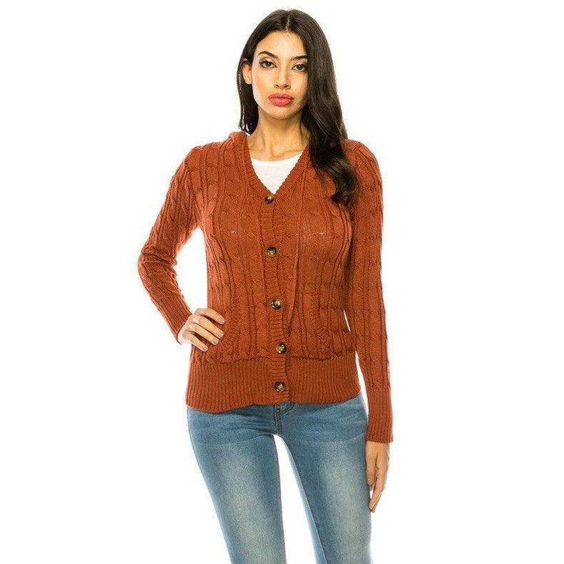 Knit Sweater Button Front - VacationGrabs