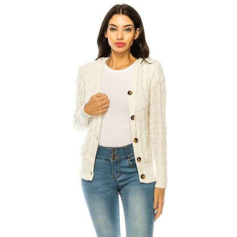 Knit Sweater Button Front - VacationGrabs