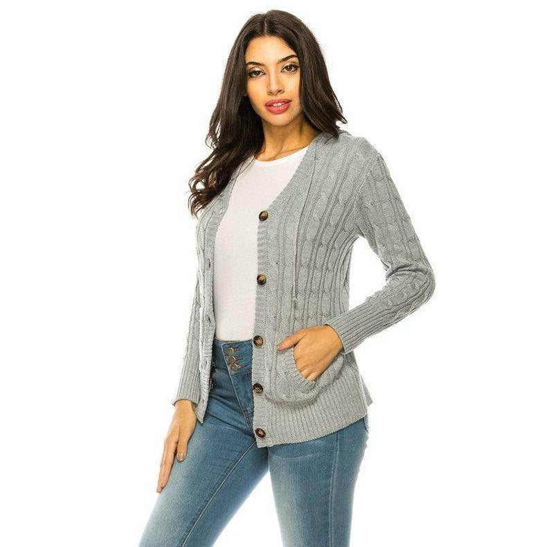 Knit Sweater Button Front - VacationGrabs