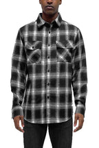 Full Plaid Checkered Flannel Long Sleeve - VacationGrabs