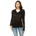 Womens Knit Hoodie Sweater - VacationGrabs