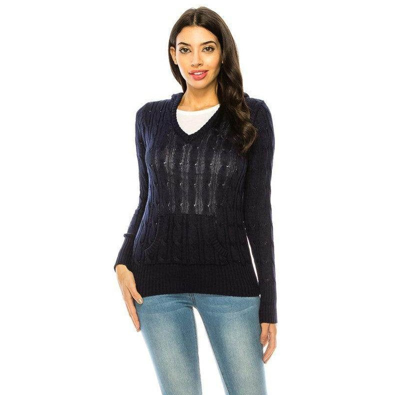 Womens Knit Hoodie Sweater - VacationGrabs