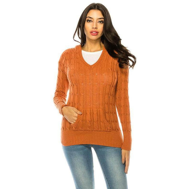Knit hoodie sweater - VacationGrabs