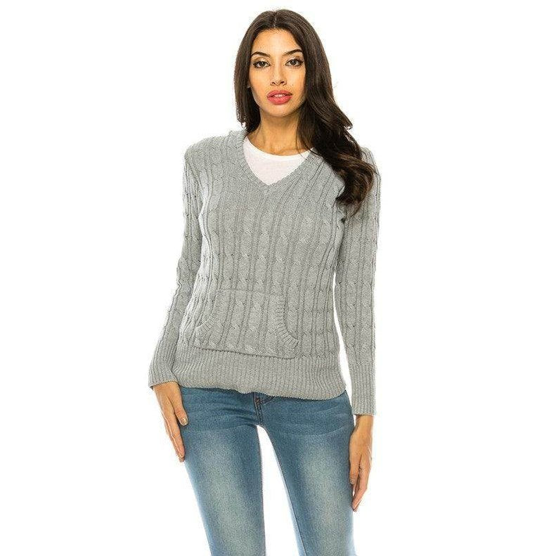 Womens Knit Hoodie Sweater - VacationGrabs