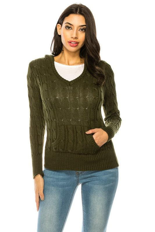 Women's Sweaters Knit hoodie sweater
