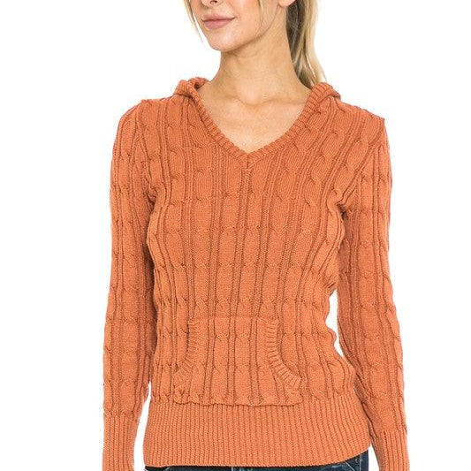 Women's Sweaters Womens Knit Hoodie Sweater