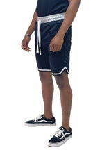 Solid Athletic Basketball Sports Shorts Chevron Trim - VacationGrabs