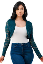 Women's ShirtsLong Sleeve Evening Lace Bolero - VacationGrabs