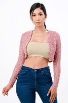 Women's ShirtsLong Sleeve Evening Lace Bolero - VacationGrabs