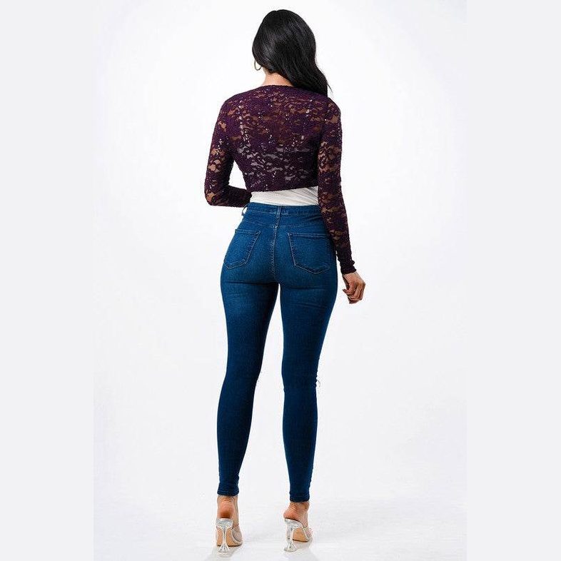 Long Sleeve Evening Lace Bolero - VacationGrabs