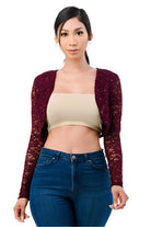 Women's ShirtsLong Sleeve Evening Lace Bolero - VacationGrabs