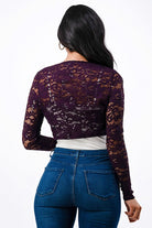 Women's ShirtsLong Sleeve Evening Lace Bolero - VacationGrabs