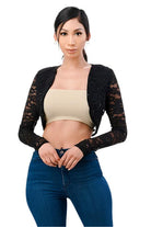 Women's ShirtsLong Sleeve Evening Lace Bolero - VacationGrabs