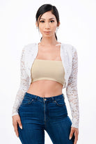 Women's ShirtsLong Sleeve Evening Lace Bolero - VacationGrabs