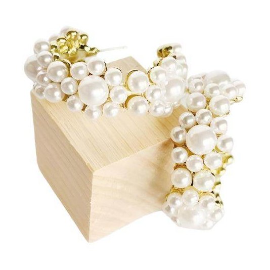 Pearl Flower Hoops - VacationGrabs