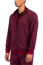 Men's Speckled Track Jacket Zipper Front - VacationGrabs