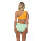 Two Tone One Piece Bathing Suit - VacationGrabs