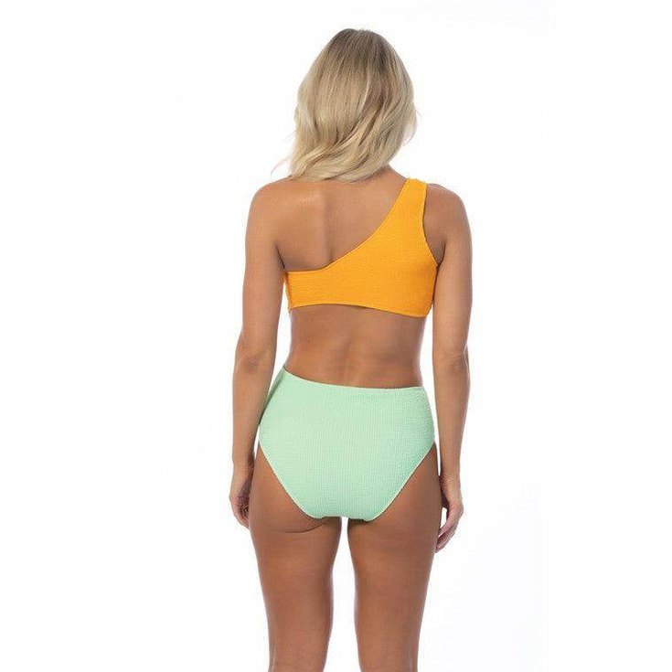 Two Tone One Piece Bathing Suit - VacationGrabs