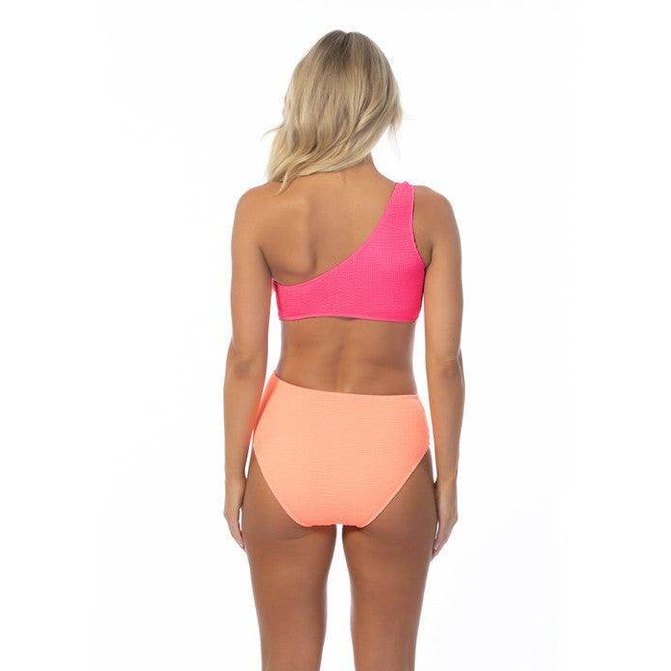 Two Tone One Piece Bathing Suit - VacationGrabs