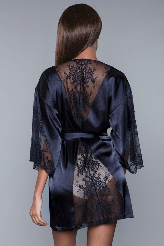 Women's Sleepwear/LoungewearGrace Romantic Black Robe - VacationGrabs