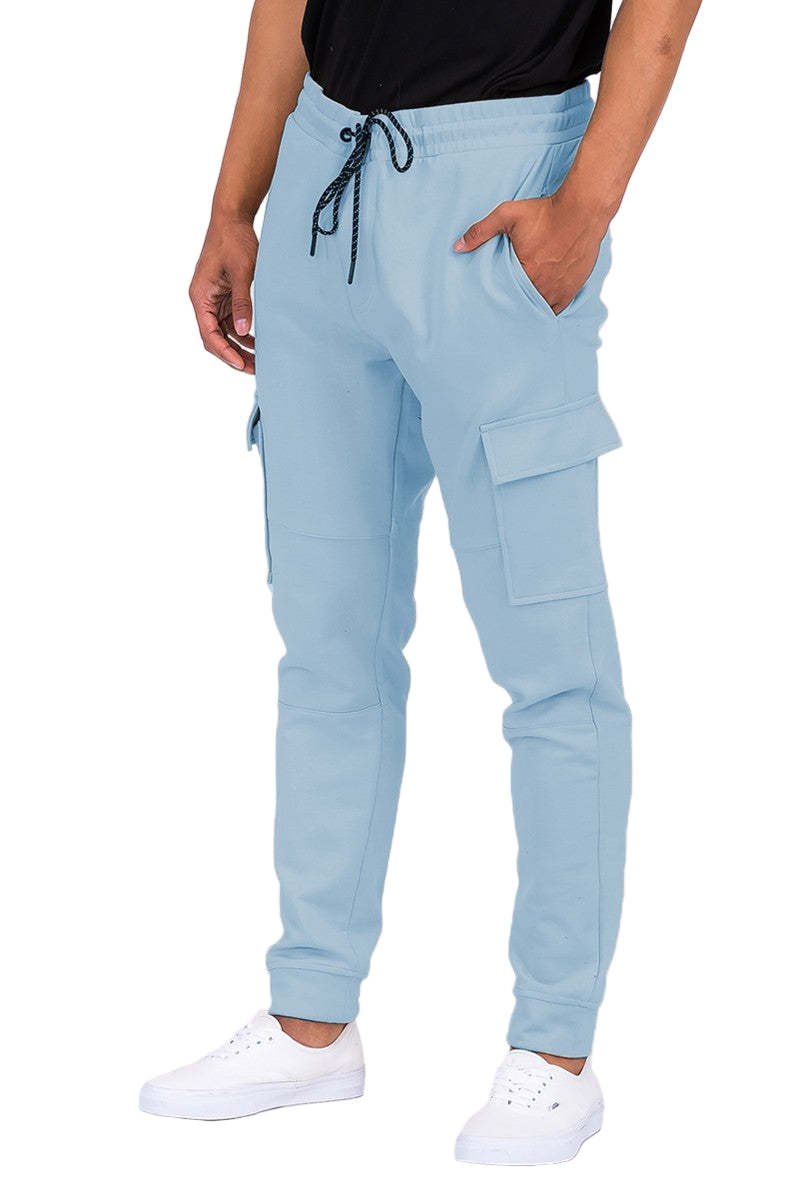 Mens Cotton Blend Cargo Jogger Sweats